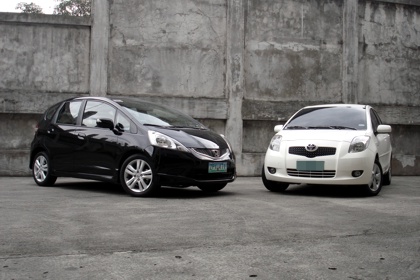 Toyota Yaris vs Honda Jazz GE8