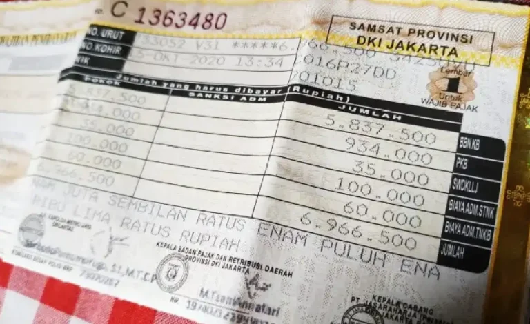 Denda Pajak Motor Telat 1 Minggu