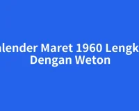Kalender Maret 1960 Lengkap Dengan Weton